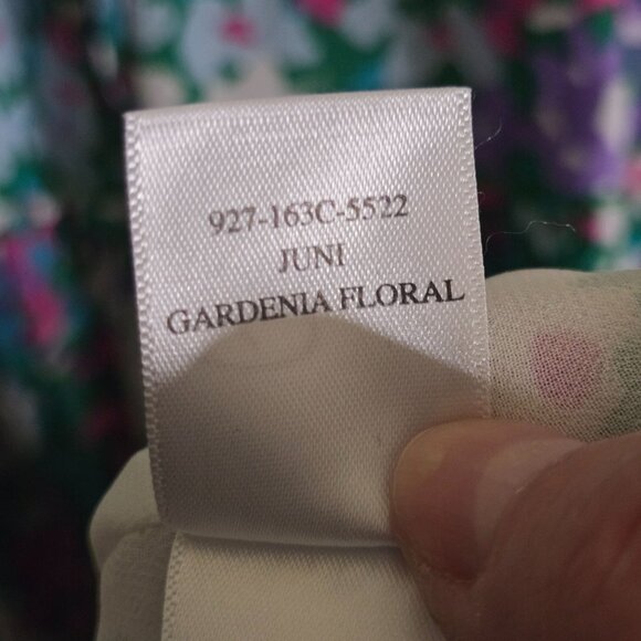 Rails Juni Gardenia Floral Flutter Sleeve V-neck Tie Waist Midi Dress Size S - Picture 10 of 10